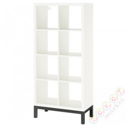 ⭐KALLAX⭐Книжный шкаф с ramą nośną, белый/черный, 77x164 cm⭐ИКЕА-29442620