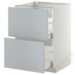 ⭐METOD / MAXIMERA⭐Sсstj 2fr/2в шу, белый/Veddinge Серый, 60x60 cm⭐ИКЕА-09916375