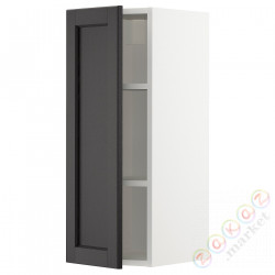 ⭐METOD⭐Навесной шкаф с полками, белый/Lerhyttan черный морилка, 30x80 cm⭐ИКЕА-59468755