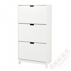 ⭐STALL⭐Шкаф для обуви, 3 перегородки, белый, 79x29x148 cm⭐ИКЕА-50530262