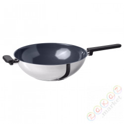 ⭐MIDDAGSMAT⭐Wok, надłoka заpцепьająca przywieraniu/нержавеющая сталь, 32 cm⭐ИКЕА-90545228