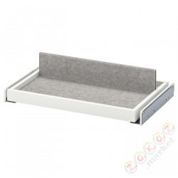 ⭐KOMPLEMENT⭐Выдвижной лоток со вставкой для обуви, белый/светло-серый, 50x35 cm⭐ИКЕА-49332121