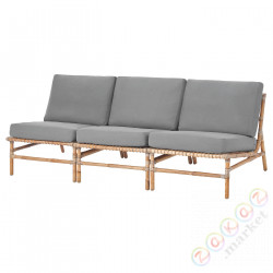 ⭐TVARO / FROSON⭐3-пассажирский модульный диван, снаружи, темно-серый⭐ИКЕА-79489257