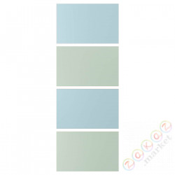 ⭐MEHAMN⭐4 панели для каркаса Drzв и скольжение, светло-синий/светло-зеленый, 75x201 cm⭐ИКЕА-90575569