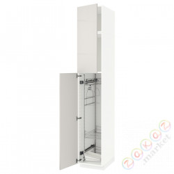 ⭐METOD⭐Высокий шкаф/домашний интерьер, белый/Ringhult светло-серый, 40x60x240 cm⭐ИКЕА-29456283