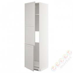 ⭐METOD⭐Шш н айс/проживающий 2Drz, белый/Lerhyttan светло-серый, 60x60x220 cm⭐ИКЕА-69274200