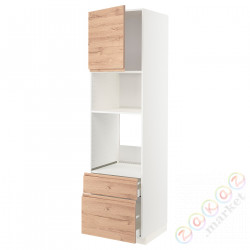 ⭐METOD / MAXIMERA⭐я шел/микр сDrz/2 шу, белый/Voxtorpподражание. дуб, 60x60x220 cm⭐ИКЕА-89464082