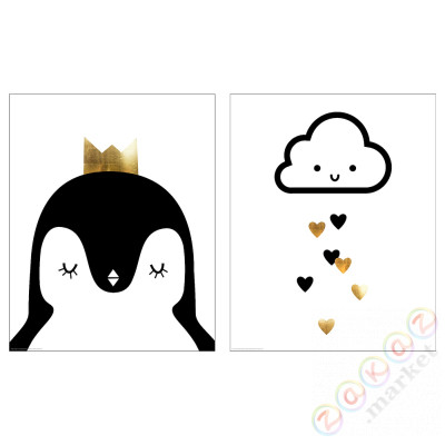 ⭐BILD⭐Плакат, сладкийe пингвинy, 40x50 cm⭐ИКЕА-70521643