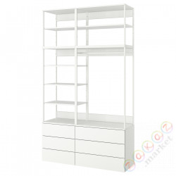 ⭐PLATSA⭐Гардероб с 6 ящики, белый/Fonnes white, 140x42x241 cm⭐ИКЕА-29324320