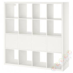 ⭐KALLAX⭐Книжный шкаф с 4 пополняет, белый, 147x147 cm⭐ИКЕА-39017486
