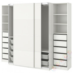 ⭐PAX⭐Гардероб, белый/Mehamn250x66x201 cm⭐ИКЕА-19305794