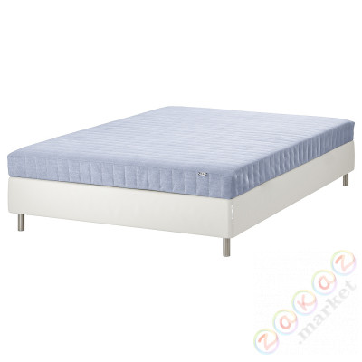 ⭐ESPEVAR/VADSO⭐Континентальная кровать, белый/жесткий голубой, 140x200 cm⭐ИКЕА-99414751