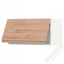 ⭐METOD⭐Навесной шкаф pos, белый/Voxtorpподражание. дуб, 80x40 cm⭐ИКЕА-69402245