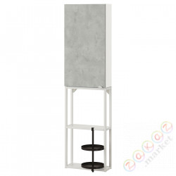 ⭐ENHET⭐Книжный шкаф, белый/имитация бетона, 40x17x150 cm⭐ИКЕА-69331494