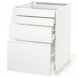 ⭐METOD / MAXIMERA⭐Бывший 4 пт/4шу, белый/Voxtorpматовый белый, 60x60 cm⭐ИКЕА-49112807