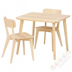 ⭐LISABO / LISABO⭐Таблица и 2 стулья, ясеневый шпон/ясеневый шпон, 88 cm⭐ИКЕА-79545079