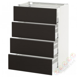 ⭐METOD / MAXIMERA⭐Бывший 4 пт/4шу, белый/Кунгсбака антрацит, 60x37 cm⭐ИКЕА-49212005