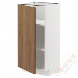 ⭐METOD⭐Кабинет ул./полки, белый/Tistorp подражаниеacja коричневыйowego орехa, 40x37 cm⭐ИКЕА-69519052