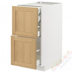 ⭐METOD / MAXIMERA⭐Sсstj 2fr/2n/śr/в шу, белый/Forsbacka дуб, 40x60 cm⭐ИКЕА-59509143