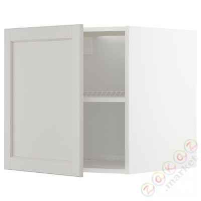 ⭐METOD⭐Верх для холодильника/морозильная камера, белый/Lerhyttan светло-серый, 60x60 cm⭐ИКЕА-89459434
