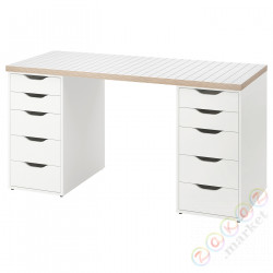 ⭐LAGKAPTEN / ALEX⭐стол письменный, белый антрацит/белый, 140x60 cm⭐ИКЕА-99508434