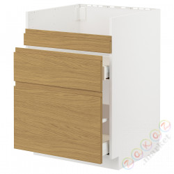 ⭐METOD / MAXIMERA⭐ХАВСЕН тумба под раковину/3fr/2шу, белый/Voxtorpподражание. дуб, 60x60 cm⭐ИКЕА-49538301