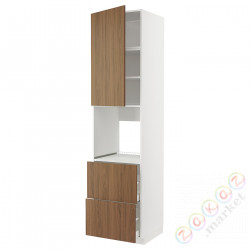 ⭐METOD / MAXIMERA⭐Шшш!/Drz/2шу, белый/Tistorp подражаниеacja коричневыйowego орехa, 60x60x240 cm⭐ИКЕА-99519499