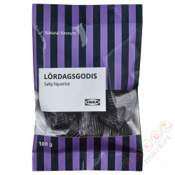 ⭐LORDAGSGODIS⭐Słona lukrecja, 100 g⭐ИКЕА-90480514