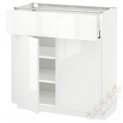 ⭐METOD / MAXIMERA⭐Затененный ящик/2 Drz, белый/Рингхульт белый, 80x37 cm⭐ИКЕА-99463464