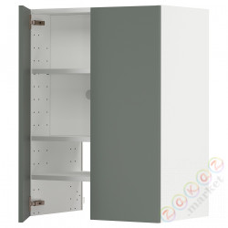 ⭐METOD⭐Шкаф okaнадa сполка/Drzс упражнениями, белый/Bodarp серо-зеленый, 60x80 cm⭐ИКЕА-59504522