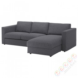 ⭐VIMLE⭐Покрытие sof 3os с диваном, Gunnared средний серый⭐ИКЕА-29399320