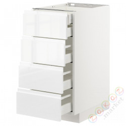 ⭐METOD / MAXIMERA⭐Бывший 4 пт/2n/3śr шу, белый/Блеск Voxtorp/белый, 40x60 cm⭐ИКЕА-39254289