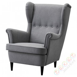 ⭐STRANDMON⭐Кресло Wingback, Нордвалла темно-серый⭐ИКЕА-20343224