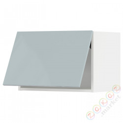 ⭐METOD⭐Шкаф навесной горизонтальный с кнопкой открывания, белый/Kallarp jasnoсерый-синий, 60x40 cm⭐ИКЕА-79479244