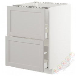 ⭐METOD / MAXIMERA⭐Стандартный злотый + 2 цифры/2шу, белый/Lerhyttan светло-серый, 60x60 cm⭐ИКЕА-19274349