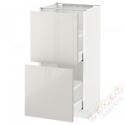 ⭐METOD / MAXIMERA⭐Шкаф/2 шу/, белый/Ringhult светло-серый, 40x37 cm⭐ИКЕА-39142584