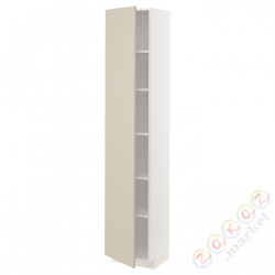 ⭐METOD⭐Высокий шкаф/полки, белый/Havstorp бежевый, 40x37x200 cm⭐ИКЕА-39467224