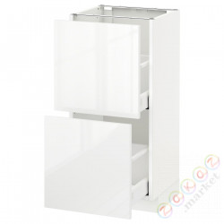 ⭐METOD / MAXIMERA⭐Шкаф/2 шу/, белый/Рингхульт белый, 40x37 cm⭐ИКЕА-29051414