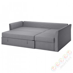 ⭐HOLMSUND⭐Угловой диван-кровать, Нордвалла средний серый⭐ИКЕА-79150746