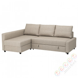 ⭐FRIHETEN⭐Угловой диван-кровать, Хилли бежевый⭐ИКЕА-29297562