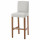 ⭐BERGMUND⭐Барный стул со спинкой, подражание. дуб/Orrsta светло-серый, 75 cm⭐ИКЕА-59388136
