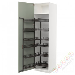 ⭐METOD⭐Высокий шкаф с wysuwaną spiżarką, белый/Stensund светло-зеленый, 60x60x220 cm⭐ИКЕА-09486525