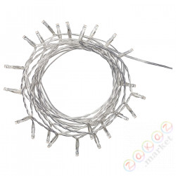 ⭐LEDFYR⭐Светодиодная гирлянда, 24 лампы, для интерьера серебро⭐ИКЕА-60347989