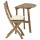 ⭐ASKHOLMEN⭐Настенный стол +1 кресло, вызов, светло-коричневое пятно/Kuddarna бежевый⭐ИКЕА-49286176