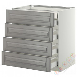 ⭐METOD / MAXIMERA⭐Бывший 4 пт/2n/3śr шу, белый/Bodbyn Серый, 80x60 cm⭐ИКЕА-39913993