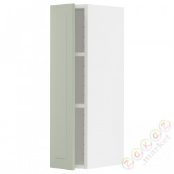 ⭐METOD⭐Навесной шкаф с полками, белый/Stensund светло-зеленый, 20x80 cm⭐ИКЕА-19486327