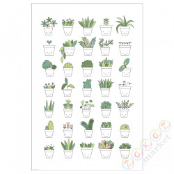 ⭐BILD⭐Плакат, зеленыйoni przyjaciele, 61x91 cm⭐ИКЕА-80533495