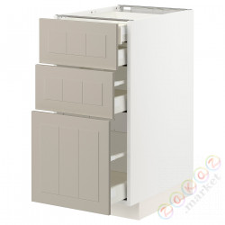 ⭐METOD / MAXIMERA⭐3 пт/2n/śr/в шу, белый/Stensund бежевый, 40x60 cm⭐ИКЕА-49408050