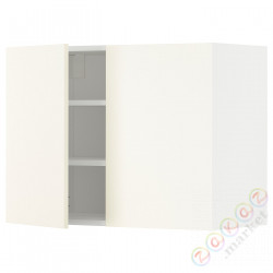 ⭐METOD⭐Навесной шкаф с полками/2 дверь, белый/Vallstena белый, 80x60 cm⭐ИКЕА-59507262