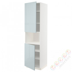 ⭐METOD⭐Ш x В ст микрофон 2Drz/половина, белый/Kallarp jasnoсерый-синий, 60x60x220 cm⭐ИКЕА-39479359